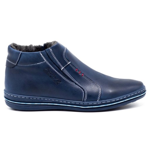 BUTY MĘSKIE SKÓRA POLSKIE 381S GRANAT 47