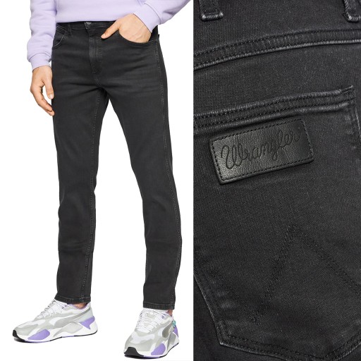ДЖИНСЫ Wrangler GREENSBORO Black Crow СЕРЫЕ W32 L34