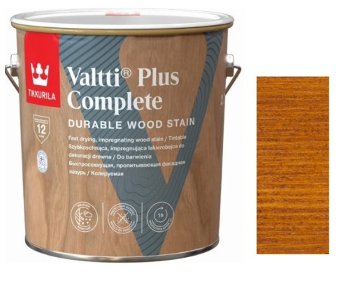 TIKKURILA VALTTI PLUS COMPLETE LAKIEROBEJCA DO DREWNA AMBER TEAK 5L