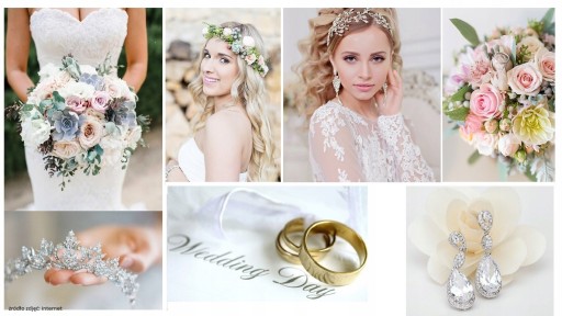 бело-синяя свадебная подвязка Swarovski