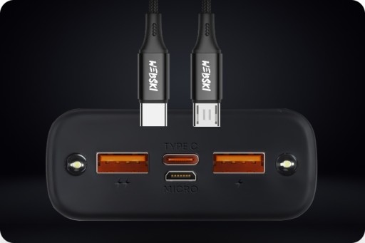 POWER BANK 30000 + КАБЕЛЬ ДЛЯ КАЖДОГО ТЕЛЕФОНА USB 5В