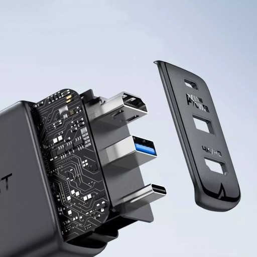 Настенное зарядное устройство Acefast 2in1 GaN 65 Вт USB Type C