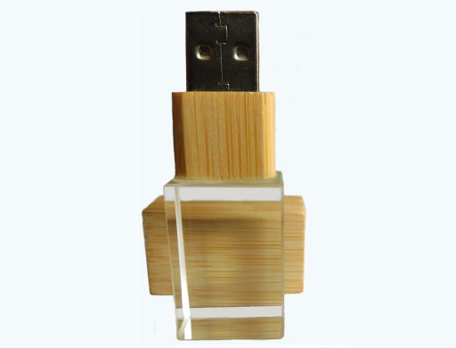 USB 32ГБ 3.0, ДЕРЕВО-СТЕКЛО, СТЕКЛО С ПОДСВЕТКОЙ