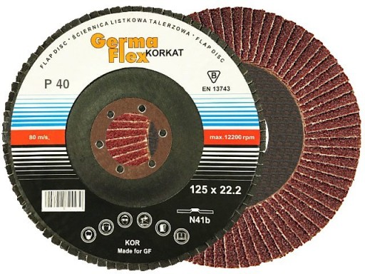 ДИСК КЛАПАННЫЙ ШЛИФОВАЛЬНЫЙ KORKAT 125 P40