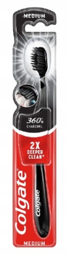 Зубная щетка Colgate 360 ​​черная, средняя