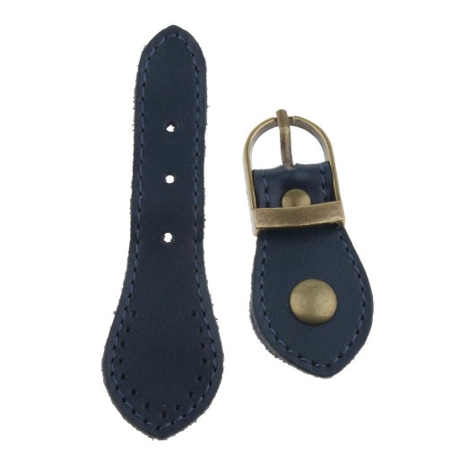 Пришиваем пряжки на сумку из натуральной кожи Royal Blue.
