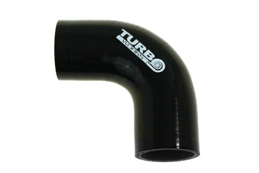 Kolanko Silikonowe Zbrojone 90 stopni 102mm Black