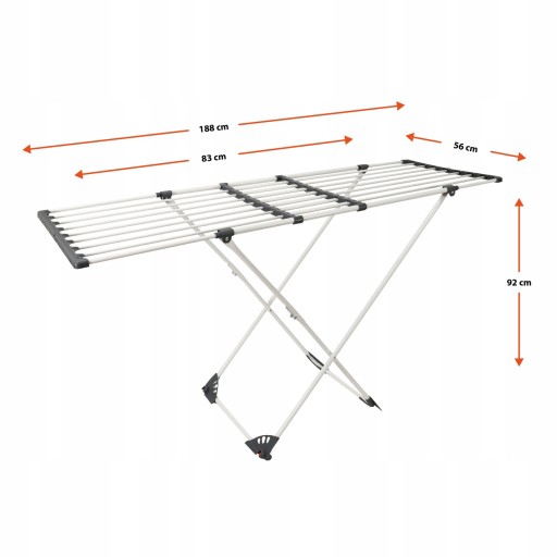РАСШИРЯЕМАЯ телескопическая сушилка для белья SU102 DURABLE XXL