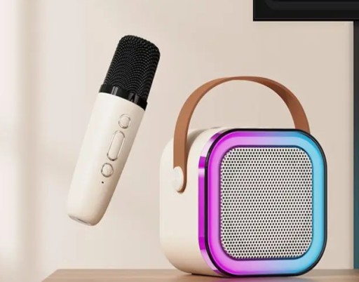 БЕСПРОВОДНОЙ НАБОР ДЛЯ КАРАОКЕ С BLUETOOTH МИКРОФОНОМ И ДИНАМИКОМ ДЛЯ ДЕТЕЙ