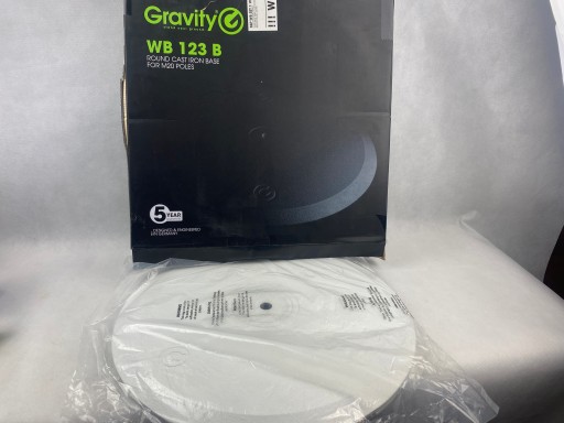 Gravity WB 123 W круглое основание из чугуна, вес 10 кг, белый