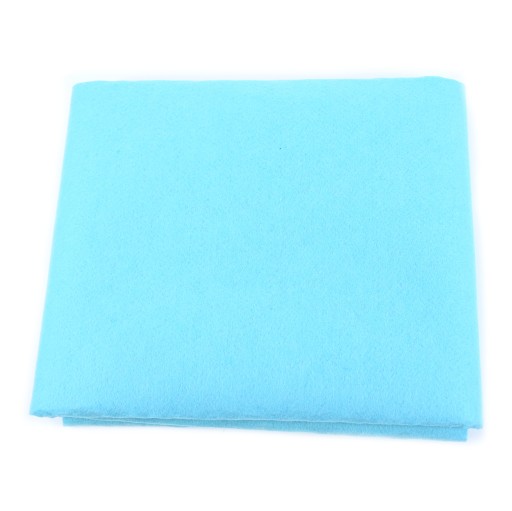 NIEBIESKI FILC NA METRY ELASTYCZNY DEKORACYJNY CIENKI 1MM 100x90CM