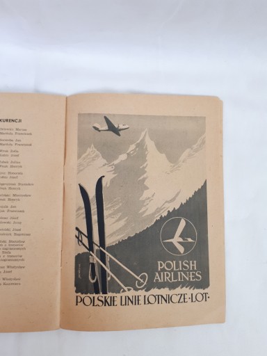Реклама программы лыжных соревнований в Закопане 1956 года