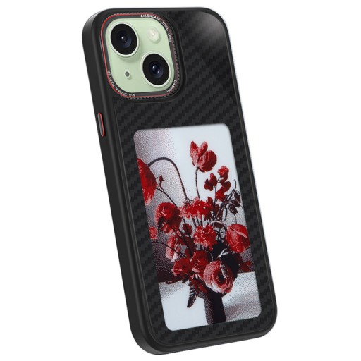 Чехол для телефона с рисунком «сделай сам» с NFC для iPhone 15, 3-цветный чехол для дисплея с электронными чернилами