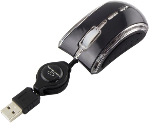 EM109K Mysz Elaneo mini optyczna USB czarna Espera