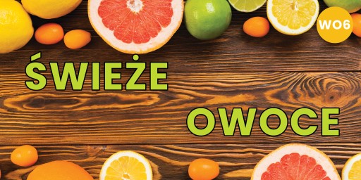 BANER REKLAMOWY 2x1 WARZYWA OWOCE gotowe wzory plandeka