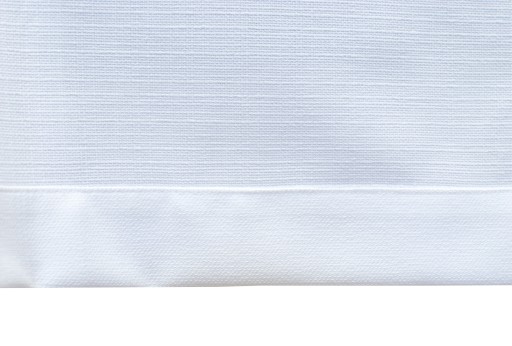 Biały matowy jak lniany gruby bieżnik plamoodporny z mankietem 40X110