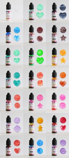 PIGMENT ALKOHOLOWY TRANSPARENTNY DO ŻYWIC UV ZESTAW 24 sztuki 24x10ml