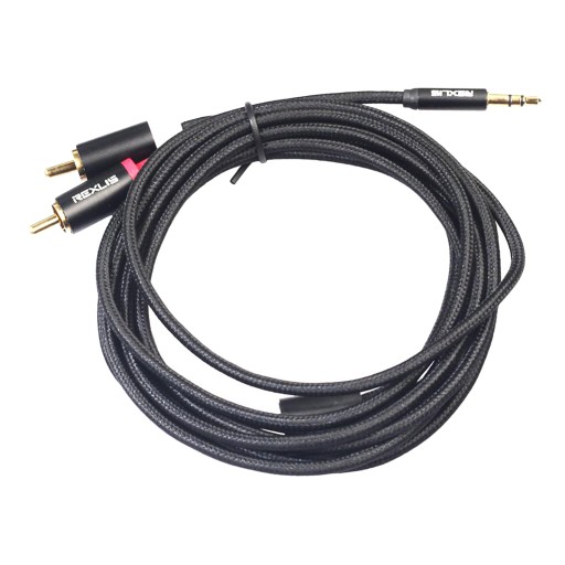 3x Kabel Audio Stereo Przewód 3.5mm Do 2 RCA Męski