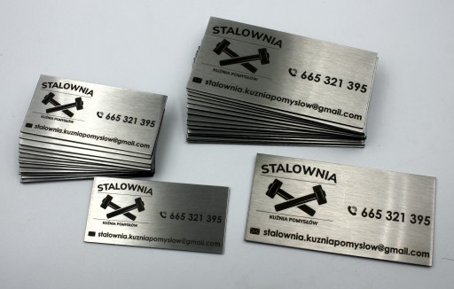 Tabliczka Nierdzewna Logo Grawer 10 szt. 60x30mm