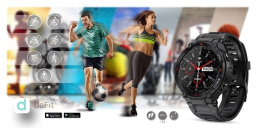 ЧАСЫ СПОРТИВНЫЕ ЧАСЫ SMARTWATCH МУЖСКИЕ TOUCH TOUCH, ЧЕРНЫЕ ДЛЯ МАЛЬЧИКА НА ПРИЧАСТИИ