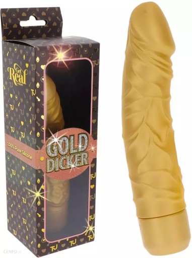 Вибратор - Gold Dicker Оригинальный Вибратор ЗОЛОТО И РЕЖИМ!