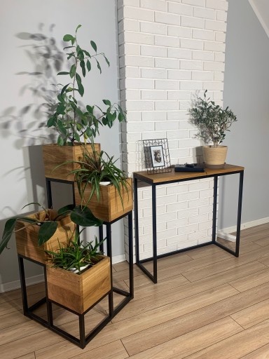 KONSOLA LOFT INDUSTRLIALNA DĄB NATURALNY toaletka