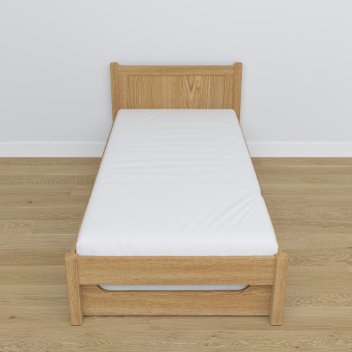Łóżko pojedyncze z szufladą na materac N02 100x200