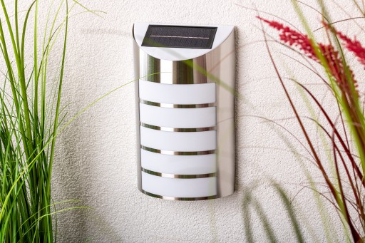 Lampa SOLARNA LED ŚCIENNA ELEWACYJNA OGRODOWA Kinkiet NATYNKOWY ZEWNĘTRZNY