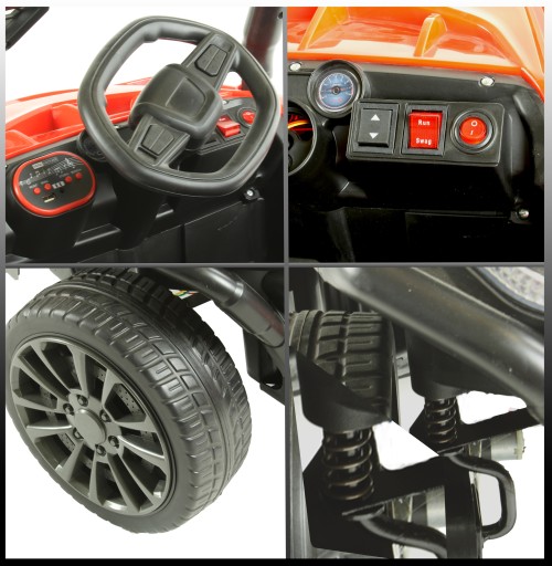АВТОМОБИЛЬ БАГГИ ДЖИП АККУМУЛЯТОР 4X4 EVA КОЖА MP3