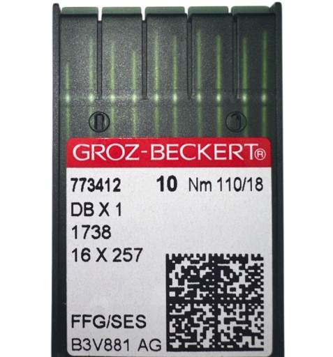 IGŁY DO STĘBNÓWKI 16x231 DBx1 1738, 110/8SES 10SZT