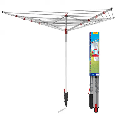 ВРАЩАЮЩАЯСЯ СУШИЛКА ДЛЯ ОДЕЖДЫ VILEDA, РАСШИРЯЕМАЯ, SUN LIFT PLUS 60, МОЩНАЯ
