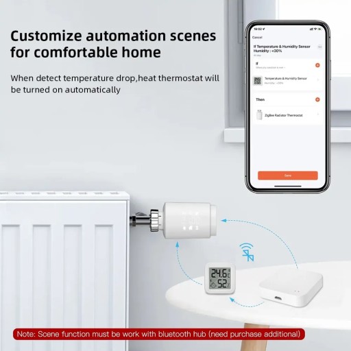 Czujnik temperatury, wilgotności Tuya THB1 łączność z bluetooth