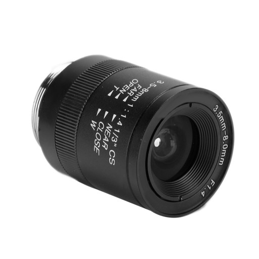 Объектив CS из алюминиевого сплава 3,5–8 мм 720P — крепление F1.4 для камер видеонаблюдения с ручной диафрагмой