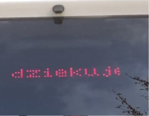 Wyświetlacz LED do SAMOCHODU Twój DOWOLNY TEKST +PILOT Wiadomości TRASA BUS
