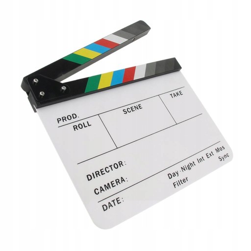 Akrylowa płyta Clapper do filmu telewizyjnego