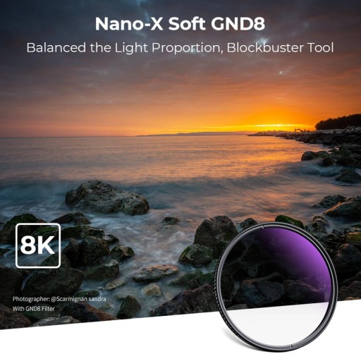 Полуфильтр Серый ND8 49 мм Soft GND8 MRC NANO-X 8k PRO K&F