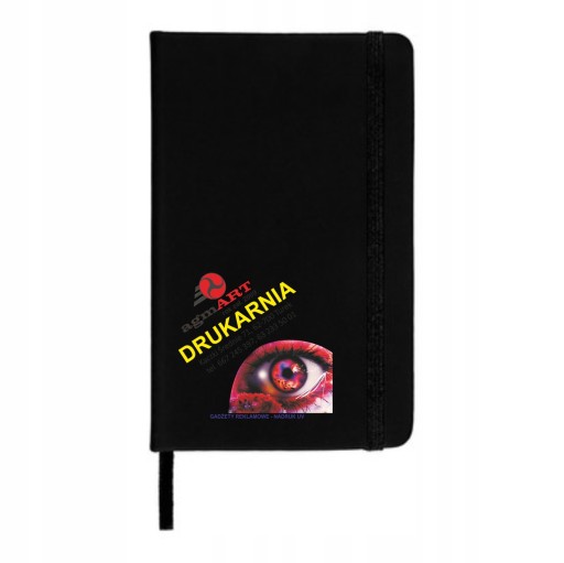 Notesy reklamowe A6 z logo nadrukiem kolor UV 25