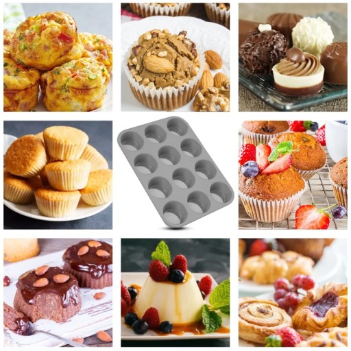 FORMA silikonowa DO MUFFINEK FOREMKA do GALARET DESERÓW BABECZEK 12szt