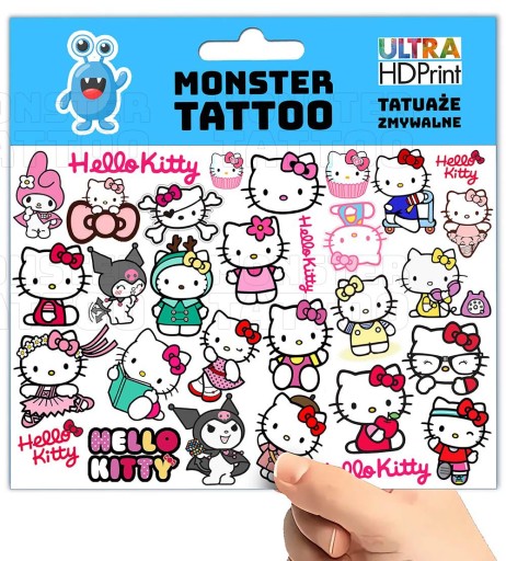 МОЮЩИЕСЯ ВРЕМЕННЫЕ ТАТУ ДЛЯ ДЕТЕЙ HELLO KITTY ОРИГИНАЛЬНЫЕ ДИЗАЙНЫ