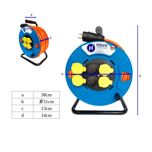Резиновый удлинитель полиуретан PUR H07BQF 3х2,5 25м