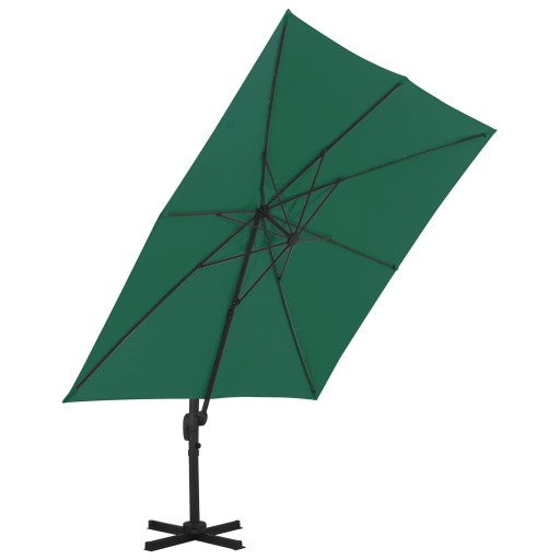 PARASOL WISZĄCY NA ALUMINIOWYM SŁUPKU ZIELONY, 300