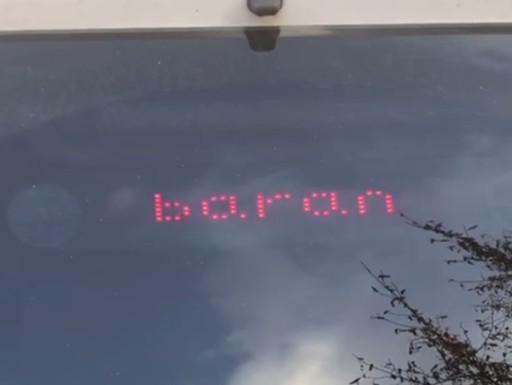 Wyświetlacz LED do SAMOCHODU Twój DOWOLNY TEKST +PILOT Wiadomości TRASA BUS