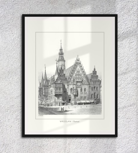 WROCŁAW Wyspa Piaskowa Stare Miasto REPRODUKCJA grafika na ścianę 40x30 A3