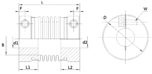 Сильфоновая муфта BW 25C 9,35/9,35 мм
