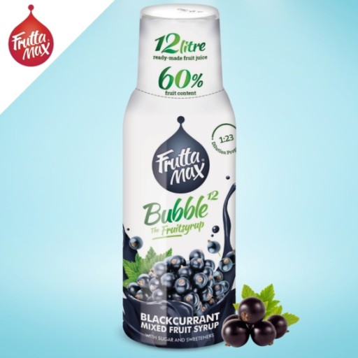 FruttaMax СИРОП КОНЦЕНТРАТ ДЛЯ ГАЗИРОВАННЫХ НАПИТКОВ СО ВКУСОМ ЧЕРНОЙ СМОРОДИНЫ 12л
