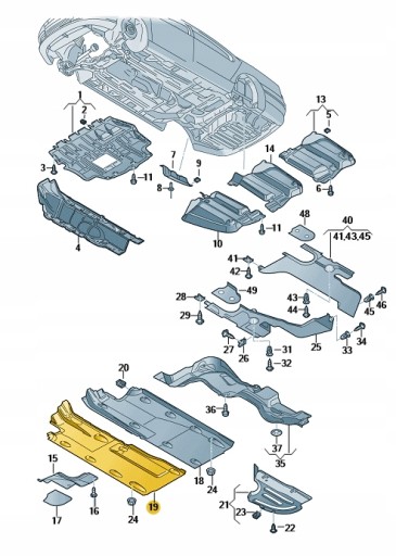 Volkswagen новая крышка днища OE 3C8825202B