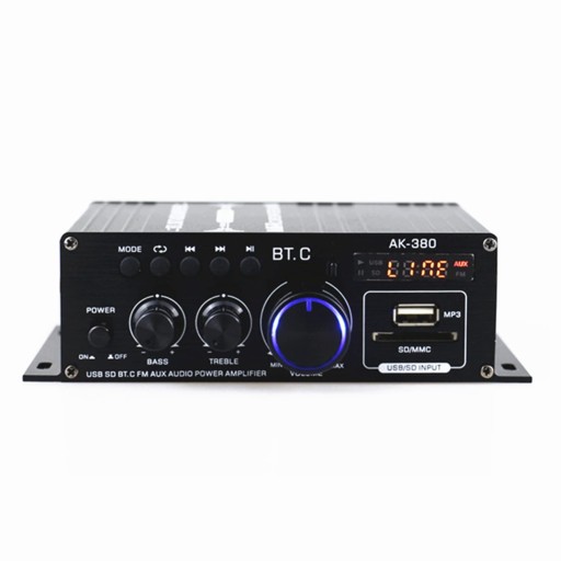 УСИЛИТЕЛЬ СТЕРЕО BLUETOOTH AMPLITUNER AK380 400 Вт