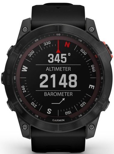 Умные часы GARMIN Fenix ​​7X с солнечной батареей, черные