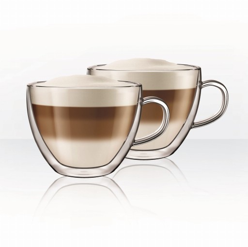 2 FILIŻANKI SZKLANKI TERMICZNE DO KAWY CAPPUCCINO
