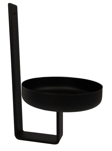 НАСТЕННАЯ ПОДСТАВКА ДЛЯ ЦВЕТОВ С ПОЛКОЙ ПОДСТАВКА ДЛЯ ЦВЕТОВ ЧЕРНАЯ LOFT MODERN